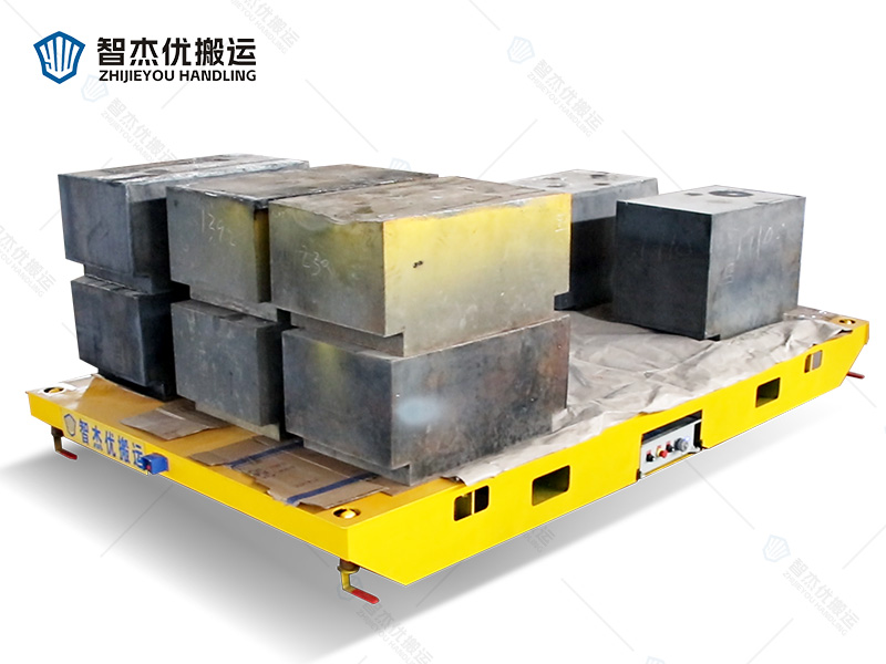 CWX-5T集裝箱轉(zhuǎn)運(yùn)無(wú)軌電動(dòng)平車試車成功整裝待發(fā)